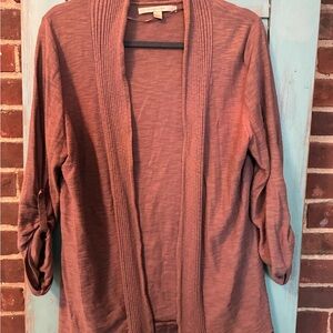 LC Lauren Conrad Mauve Open Cardigan